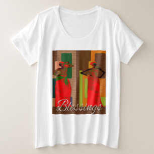 Afrocentric Art Plus Size T-Shirt