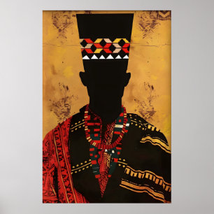 Afrocentric Art Print Faceless Man Silhouette