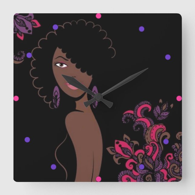 Afrocentric Beauty Wall Clock (Front)