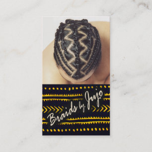 Afrocentric Braids - African Cornrows Hair Stylist Business Card