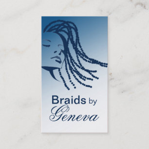 Afrocentric Braids Hair Stylist - blue Business Card