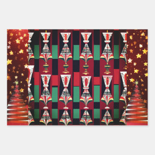 Afrocentric Christmas Seamless- 19"x 29" -  Wrapping Paper Sheet
