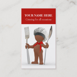 Afrocentric "Cool Chef": Cook Cafe Bistro Catering Business Card