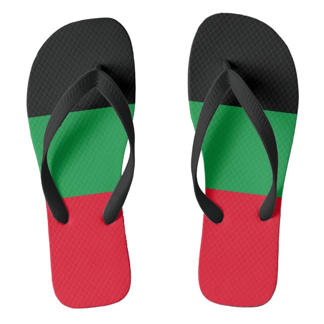 "Afrocentric Delight" Pan-African Flip Flops (Footbed)
