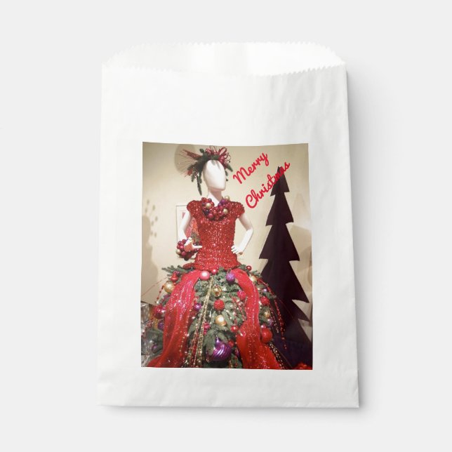 Afrocentric Dress Form Mannequin Christmas Tree Favour Bags (Front)