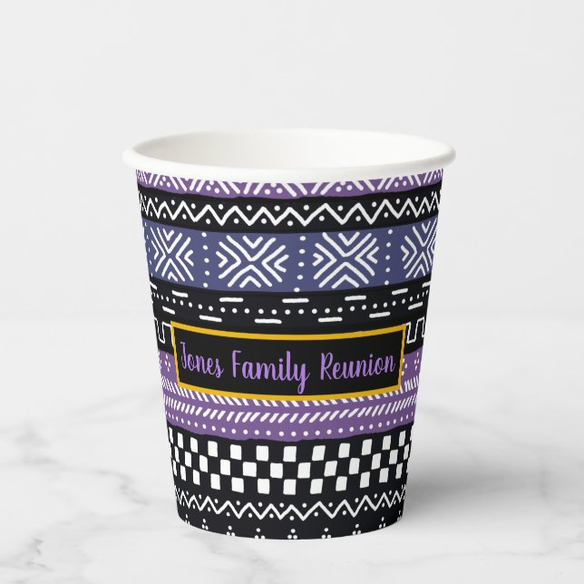 Afrocentric Family Reunion Design Paper Cups (Front)