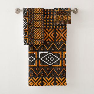 Afrocentric Folk Pattern Bath Towel Set