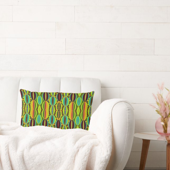 Afrocentric Geometric Cowrie Shells  Lumbar Cushion (Couch)