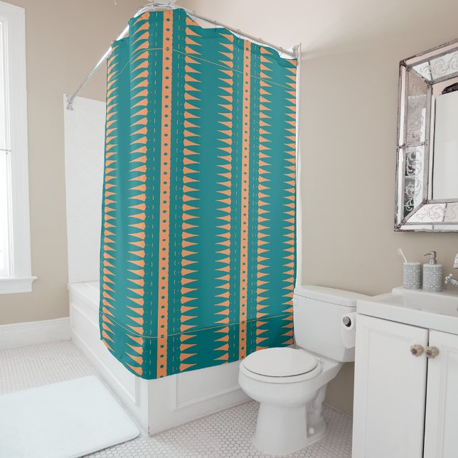 Afrocentric Geometric Print • Shower Curtain (Creator Uploaded)