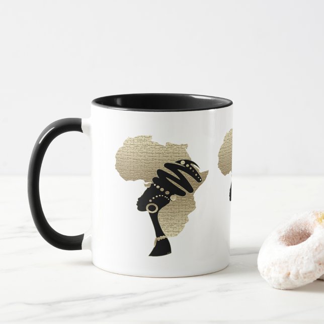 Afrocentric Heritage Design • Africa In Gold  Mug (Creator Uploaded)
