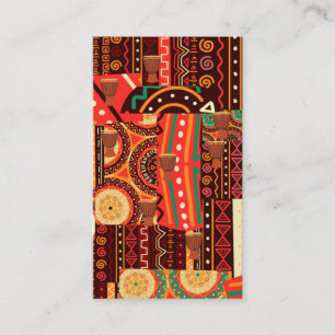 Afrocentric Kente Tribal Pattern Card