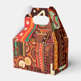 Afrocentric Kente Tribal Pattern  Favour Box