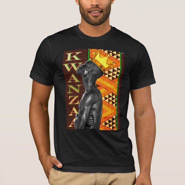 Afrocentric Kwanzaa Print T-Shirt (Front)
