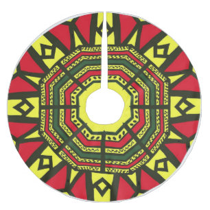 Afrocentric Mandala Brushed Polyester Tree Skirt
