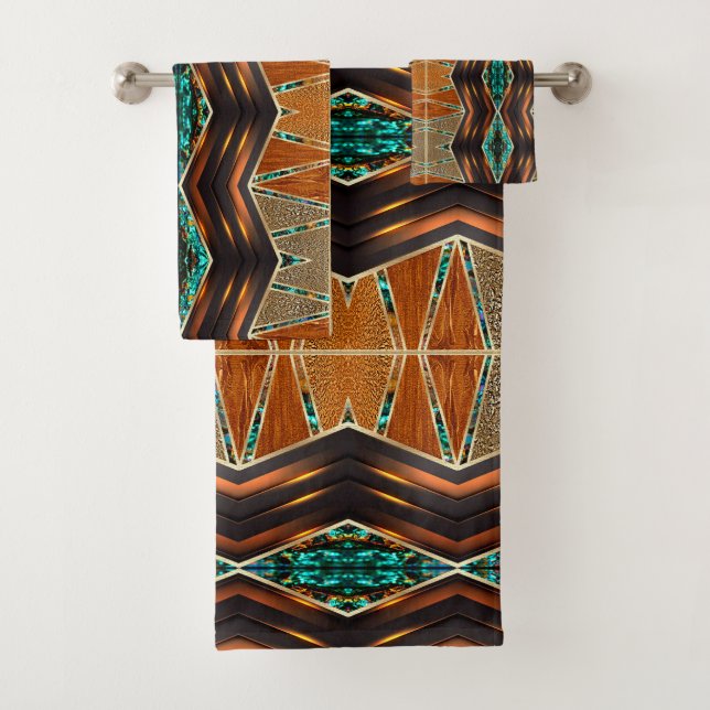 Afrocentric Motif:  Bath Towel Set (Insitu)