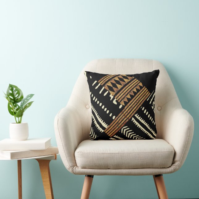 Afrocentric Mud Cloth Print Cushion (Chair)
