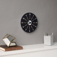 Afrocentric Mudcloth Print Wall Clock