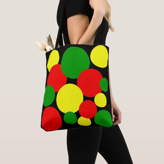 Afrocentric Polka Dots  Tote Bag (Close Up)