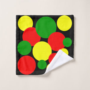 Afrocentric Polka Dots  Wash Cloth