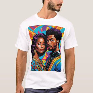 Afrocentric Power Colourful Cultural Art T-Shirt