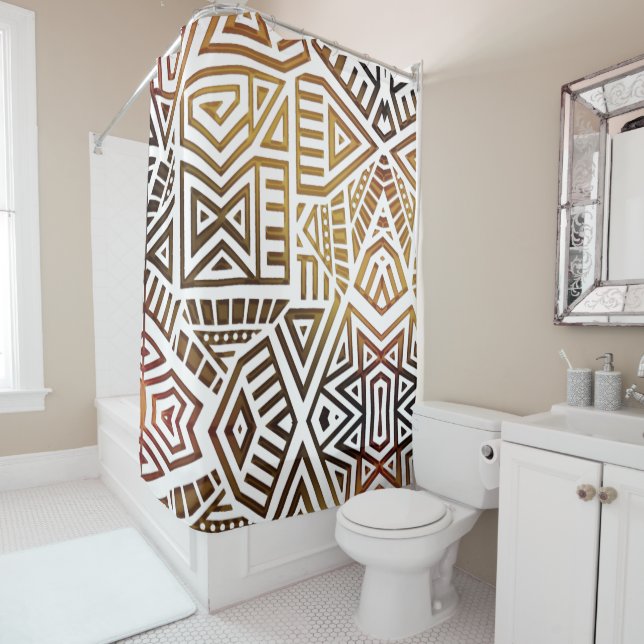 Afrocentric  shower curtain (In Situ)