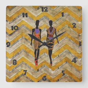 Afrocentric Silhouette Wall Clock