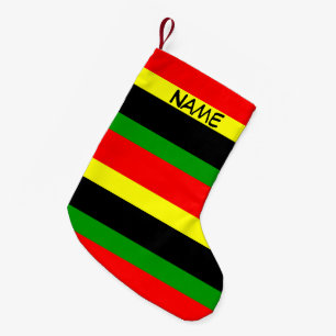 Afrocentric Striped Small Christmas Stocking