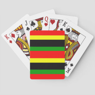 Afrocentric Stripes Playing Cards