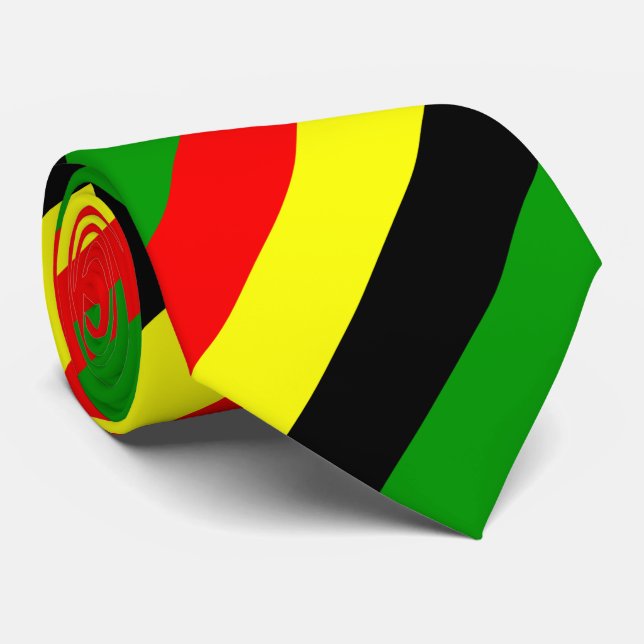 Afrocentric Stripes Tie (Rolled)
