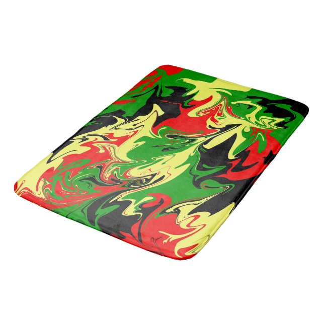 Afrocentric Swirls Bath Mat (Angled)