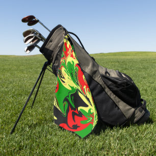 Afrocentric Swirls Golf Towel