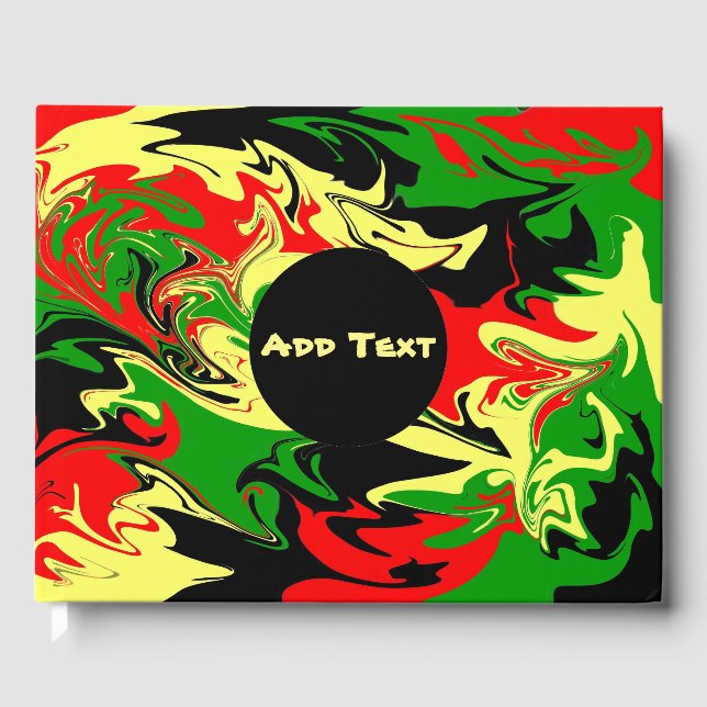 Afrocentric Swirls Guest Book (Front)