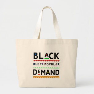 Afrocentric tee large tote bag