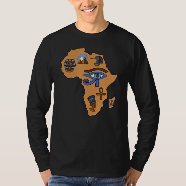 Afrocentrism Black Egyptian Nubians Ankh Africa Ey T-Shirt (Front)