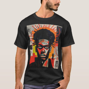 Afrofuturism Inspired Portrait  Bold Black AbstraT T-Shirt