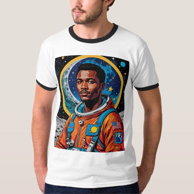 Afrofuturism Space Explorer Graphic Tee (Front)