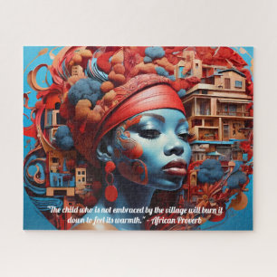 Afrofuturism :Vibrant African Beauty & Heritage Jigsaw Puzzle