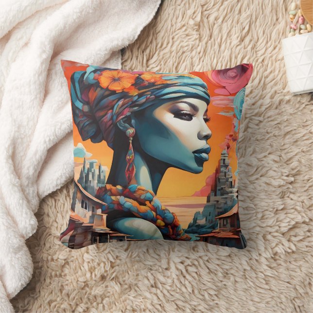 "Afrofuturism: Vibrant Dreams of Heritage" Cushion (Blanket)