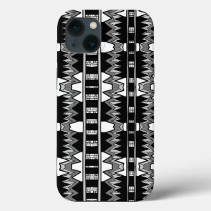 Afrofuturist Pattern Grey  iPhone 13 Case