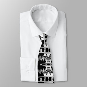 Afrofuturist Pattern Grey Tie