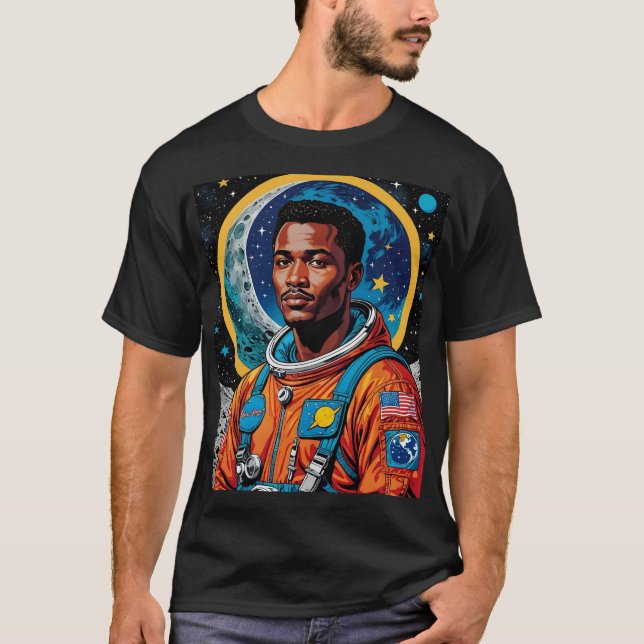 Afrofuturistic Astronaut Hero Art Tee (Front)