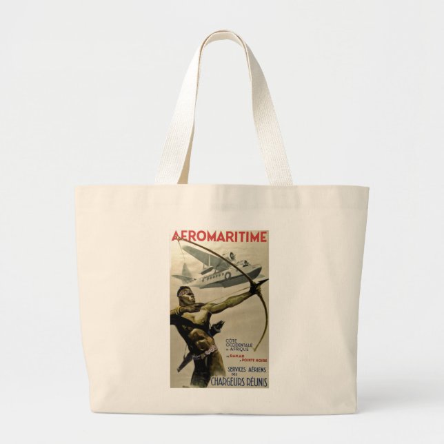 Afromaritime Large Tote Bag (Front)