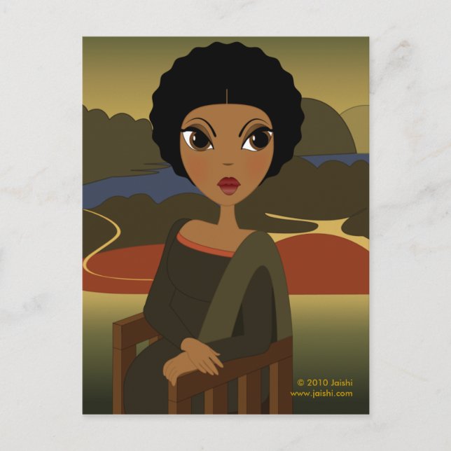 Afro'na Lisa Postcard (Front)