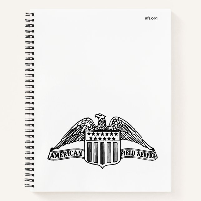 AFS Logo 1947 Custom 8.5" x 11" Spiral Notebook (Front)