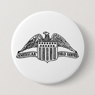 AFS Logo 1947 Round Button, Large, 3 Inch 7.5 Cm Round Badge