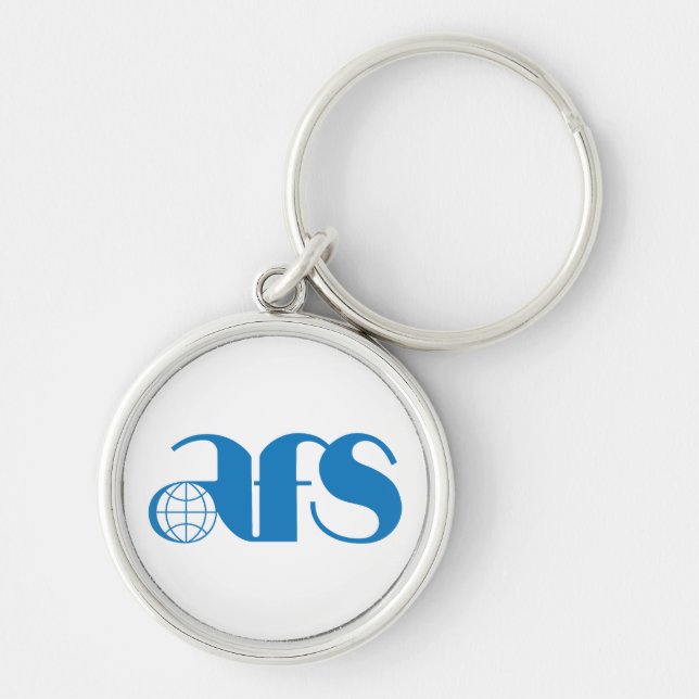 AFS Logo 1976 Premium Round Keychain, 1.44" Key Ring (Front)