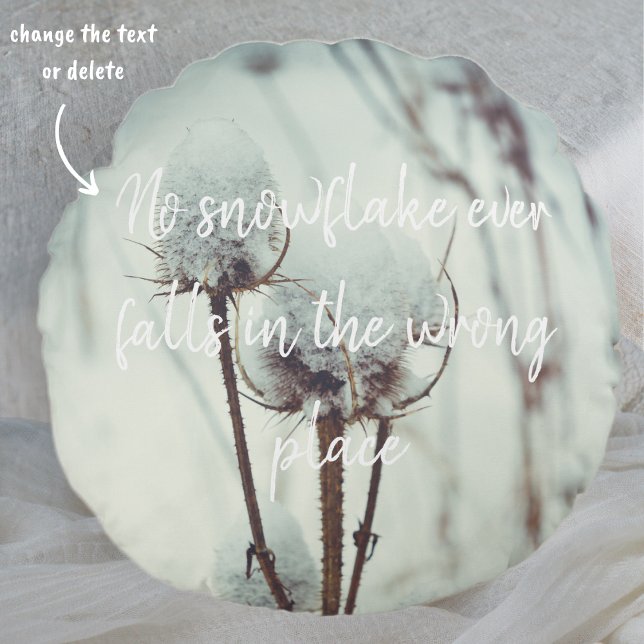 After a snowfall round cushion (Creator Uploaded)