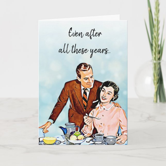 After All These Years  Retro Valentine's Day Card (Front)