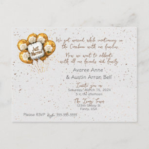 After Ceremony Wedding Invitation Postcard