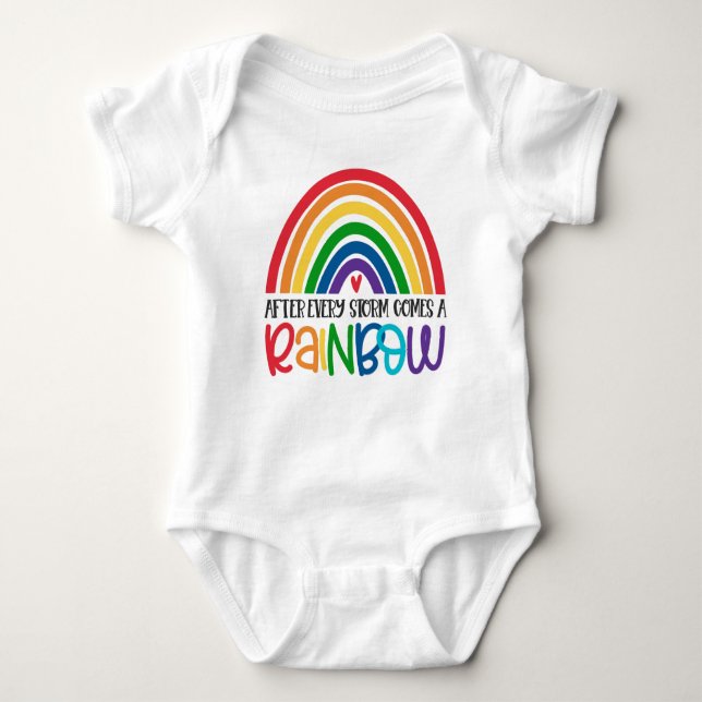 After Every Storm Comes A Rainbow - Child Loss Baby Bodysuit (Front)